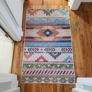 Ruggable Kilim Batik Multicolor Rug - 3' x 5' - Retired Design - Like New
